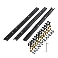 3XGRATLEISTE - Schwarz, Metall (4/80/2cm) - Relaxdays