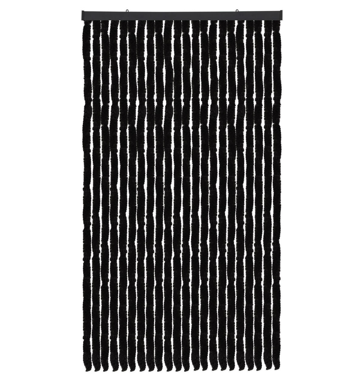 FLAUSCHVORHANG (90x200 cm) Türvorhang in "Schwarz" - Schwarz, Kunststoff (90/2/200cm) - Arsvita