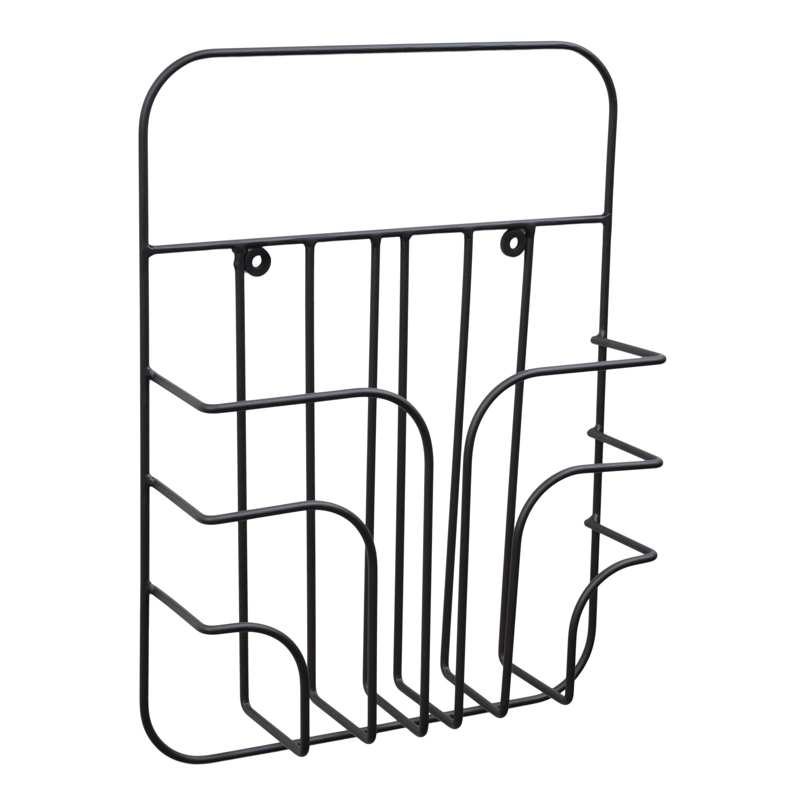 ZEITSCHRIFTENSTÄNDER Rowan Schwarz - Schwarz, Metall (28/38/8cm) - LOFT42