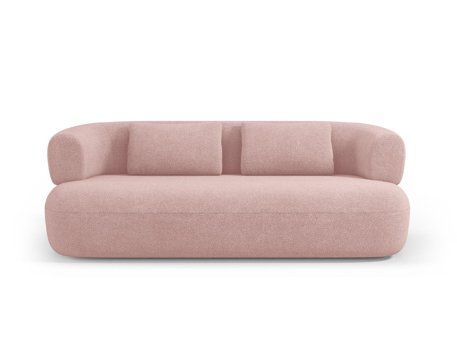SOFA Jenny aus Boucle puderrosa 3 Sitzplätze - Altrosa, Textil (90/73/178cm) - Micadoni