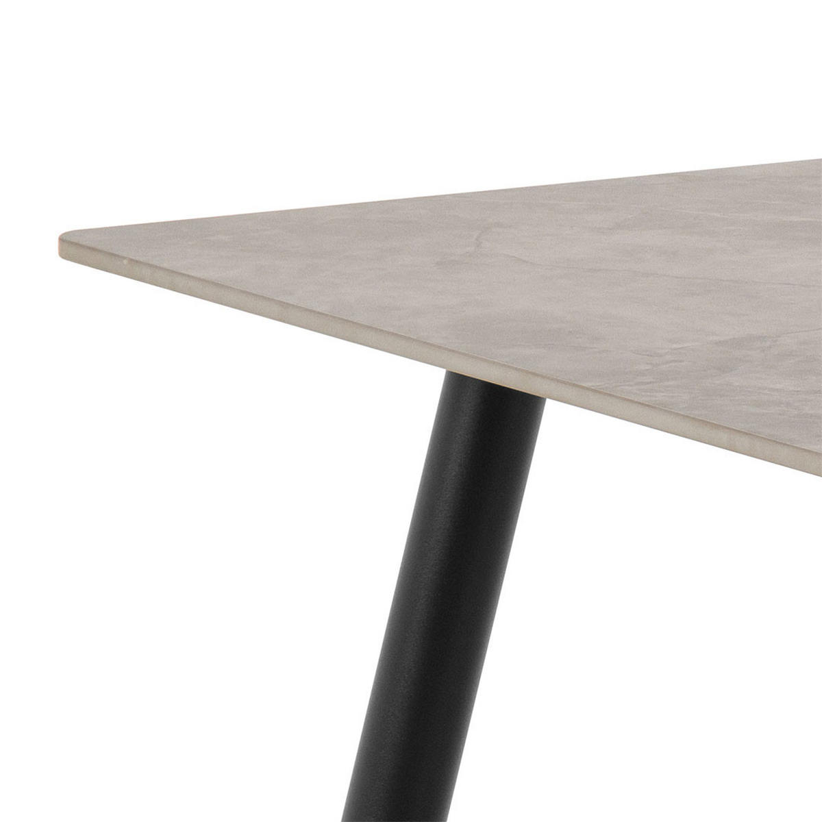 ESSTISCH, Wicklow, Grau, Metall / Keramik, 140 x 80 x 75 cm - Grau, Metall (80/140/75cm) - ebuy24