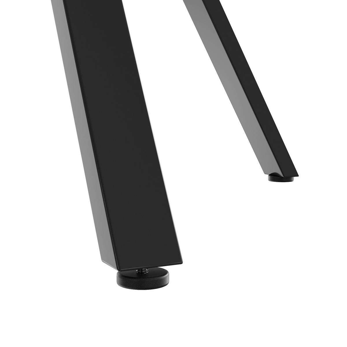 ESSTISCH rund 100/75 cm DE-39657 Weiß/Schwarz - Schwarz, Holzwerkstoff (100/100/75cm) - ComfortXL