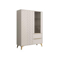 STANDVITRINE Xylix 2D2SZ - Kaschmir/Beige, Holzwerkstoff/Metall (104/150/40cm) - MIRJAN24