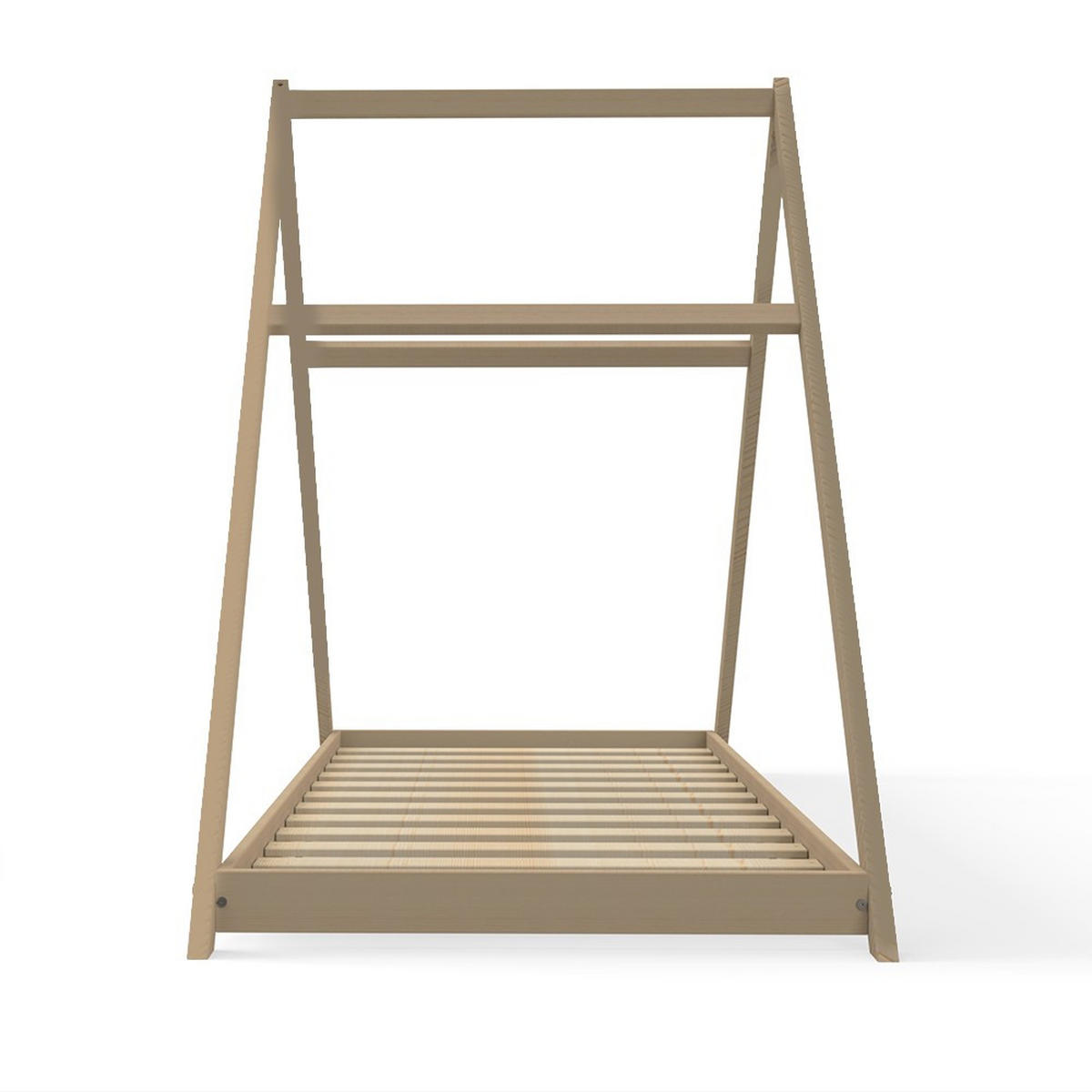 HAUSBETT APACHE mit Lattenrost / Kinderbett 90x190 - Naturholz - Naturfarben, Holz (90/190cm) - Weber Industries