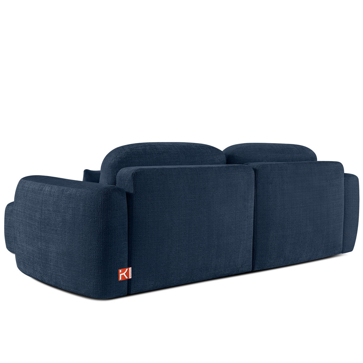 ECKSOFA links ELOSA - Dunkelblau, Holz/Textil (245/165cm) - KONSIMO®