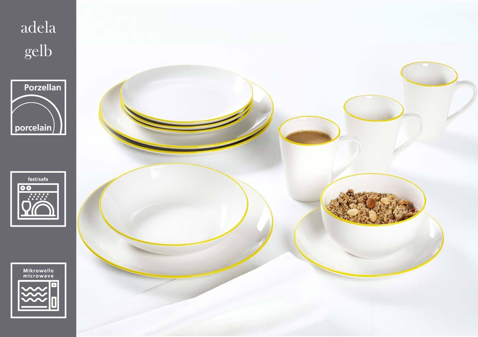 MÜSLISCHALEN Adela gelb ø 14 cm 6er Set - Gelb, Keramik (14cm) - Ritzenhoff Breker