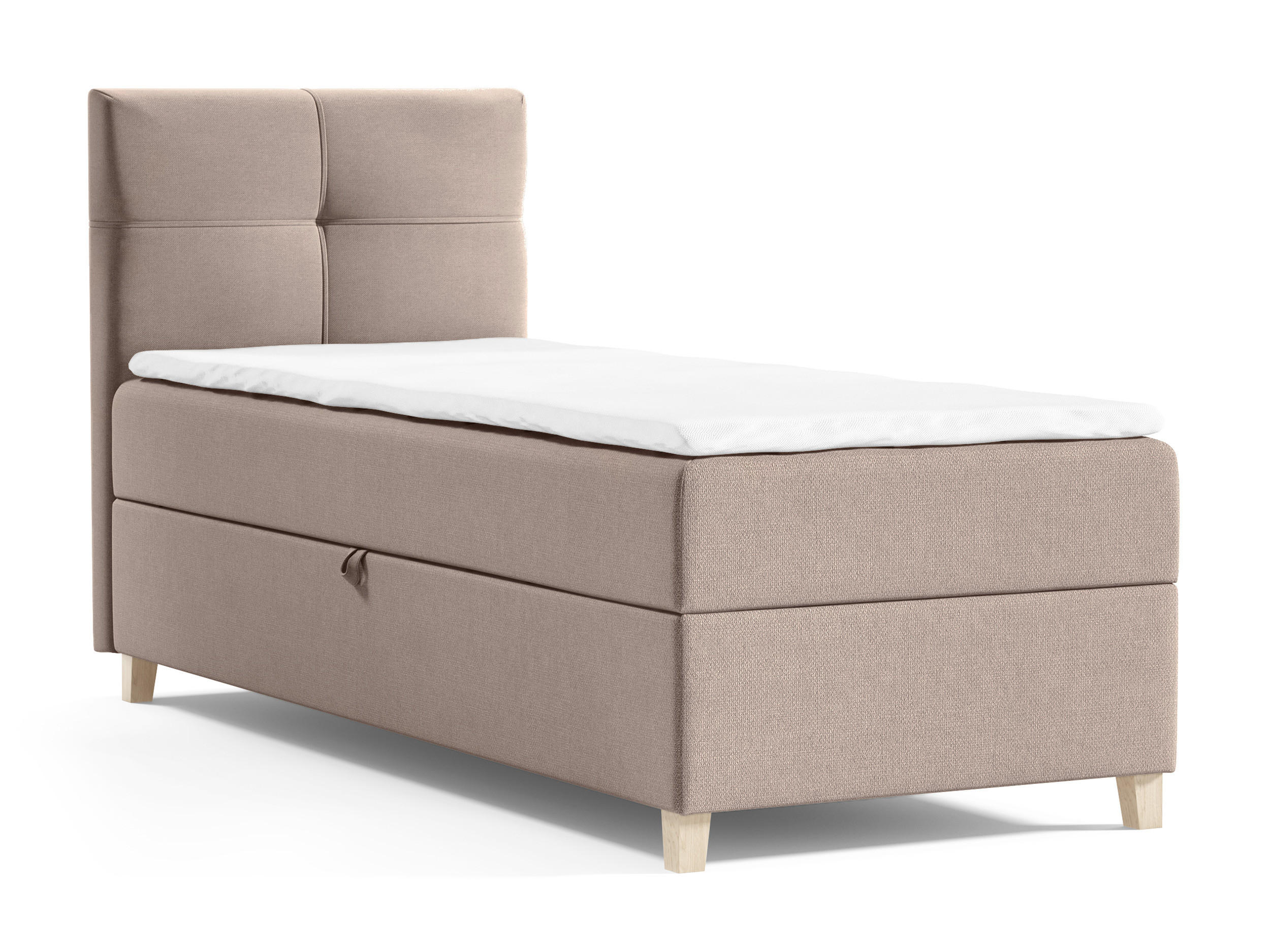 BOXBETT Candy Mini - 80x200 - beige (Soro 23, Chenille) - Beige, Holz/Holzwerkstoff (80/200cm) - Sofnet