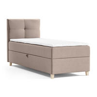 BOXBETT Candy Mini - 80x200 - beige (Soro 23, Chenille) - Beige, Holz/Holzwerkstoff (80/200cm) - Sofnet