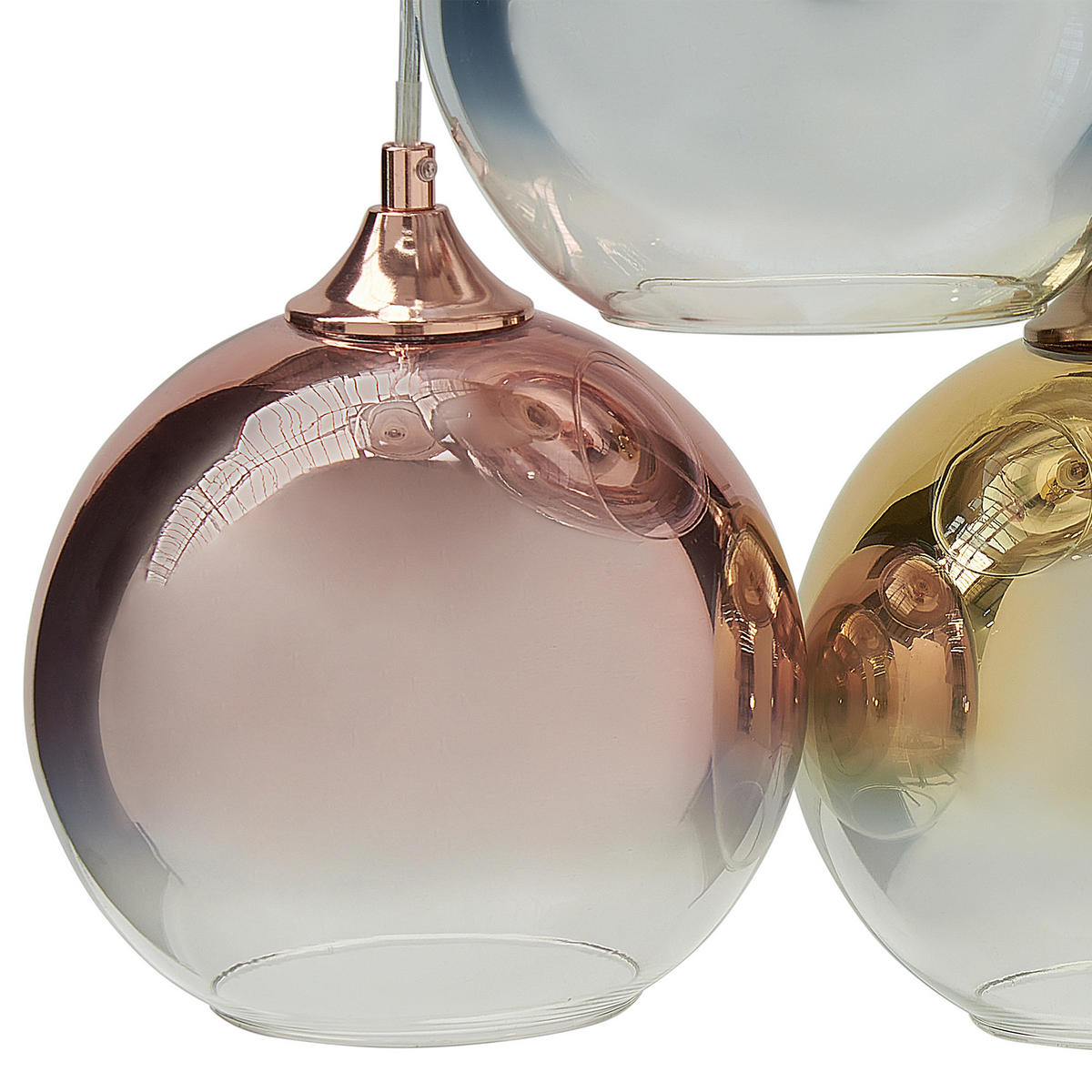 HÄNGELEUCHTE Tooma 35/35/150 cm - Multicolor, Glas (35/35/150cm) - Beliani
