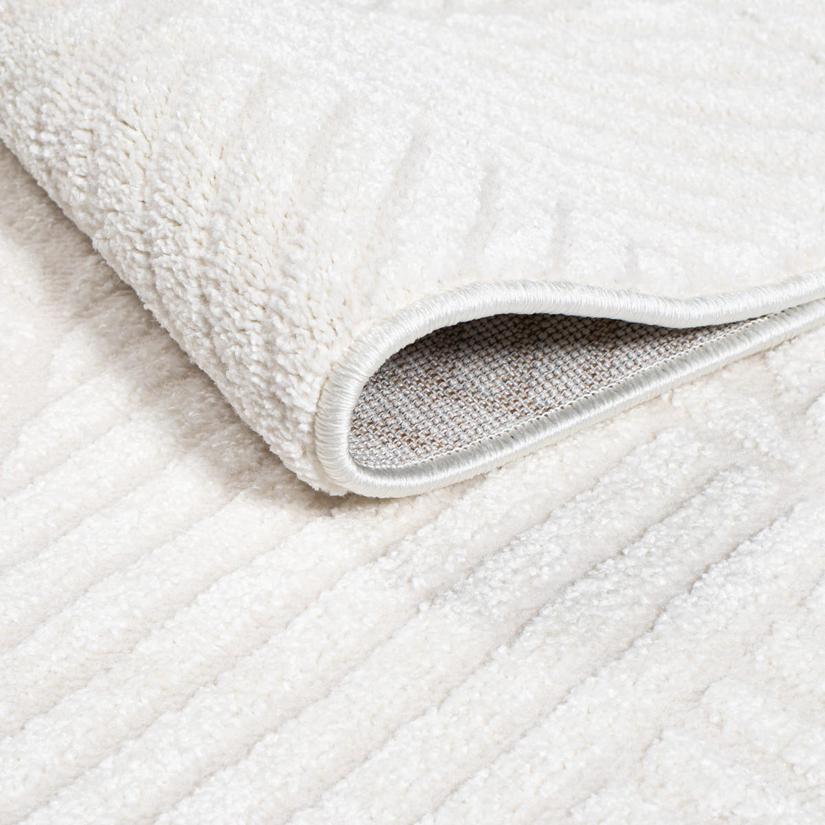KURZFLOR-TEPPICH Fancy 904 Weiss 80x300 cm - Weiß, Textil (80/300cm) - carpet city