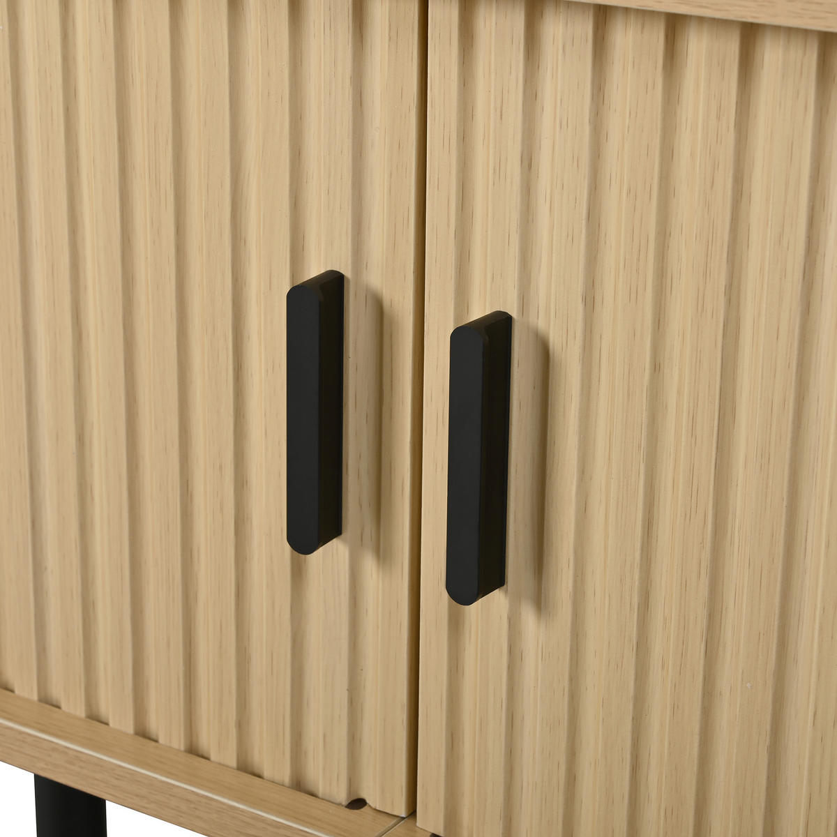 TV SKŘÍŇ v přírodní barvě TV skříňka s posuvnými dvířky a organizérem kabelů, B170/T40/H46cm - přírodní, kov/kompozitní dřevo (170/46/40cm) - STILVORA