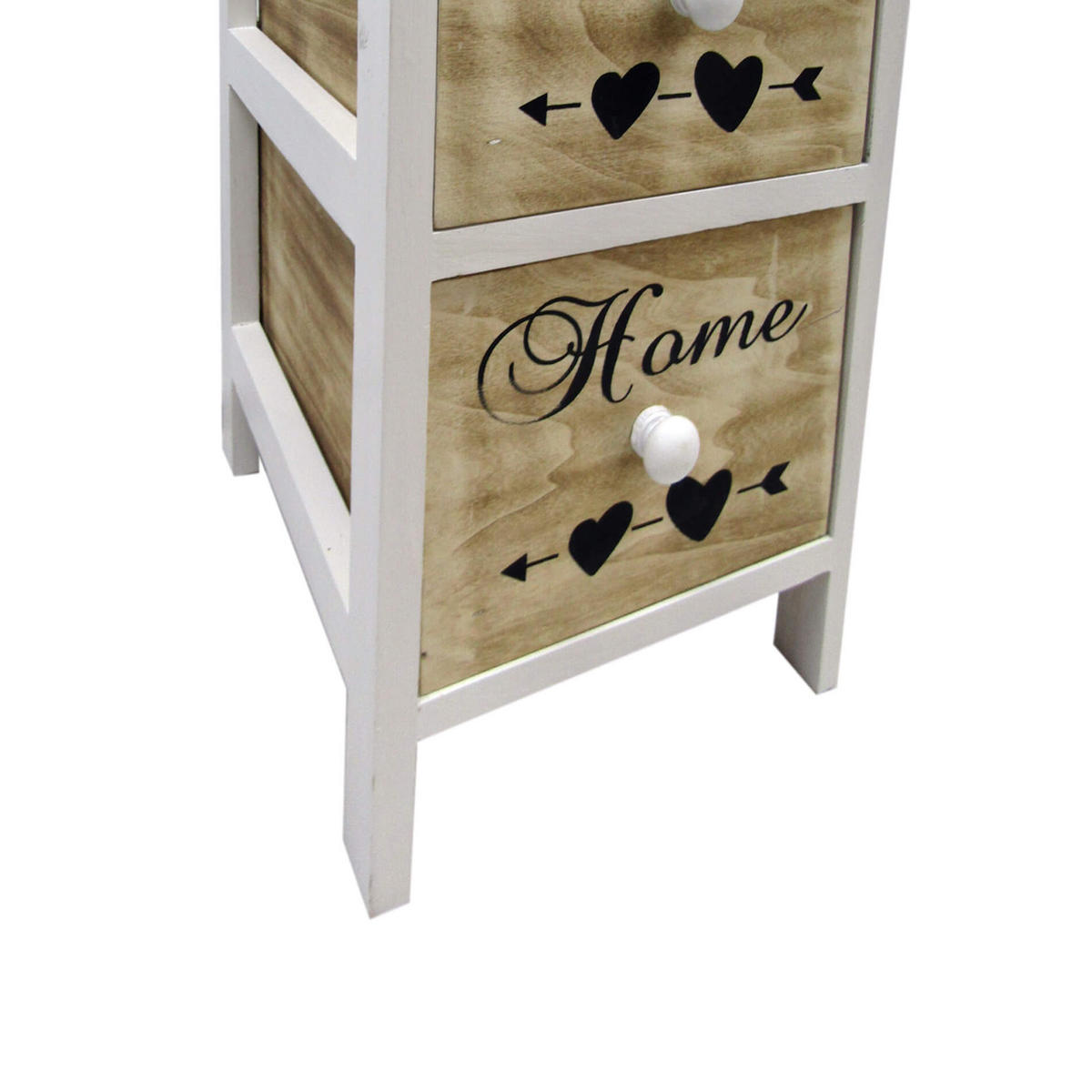 NACHTTISCH Weiß 30/26/59 cm - Weiß, Holz (30/59/26cm) - Mobili Rebecca