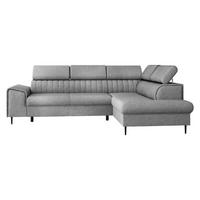 ECKSOFA Kadurin, Seite: Rechts - Hellgrau/Schwarz, Holz/Kunststoff (276/206cm) - MIRJAN24