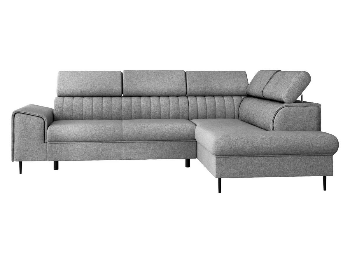 ECKSOFA Kadurin, Seite: Rechts - Hellgrau/Schwarz, Holz/Kunststoff (276/206cm) - MIRJAN24
