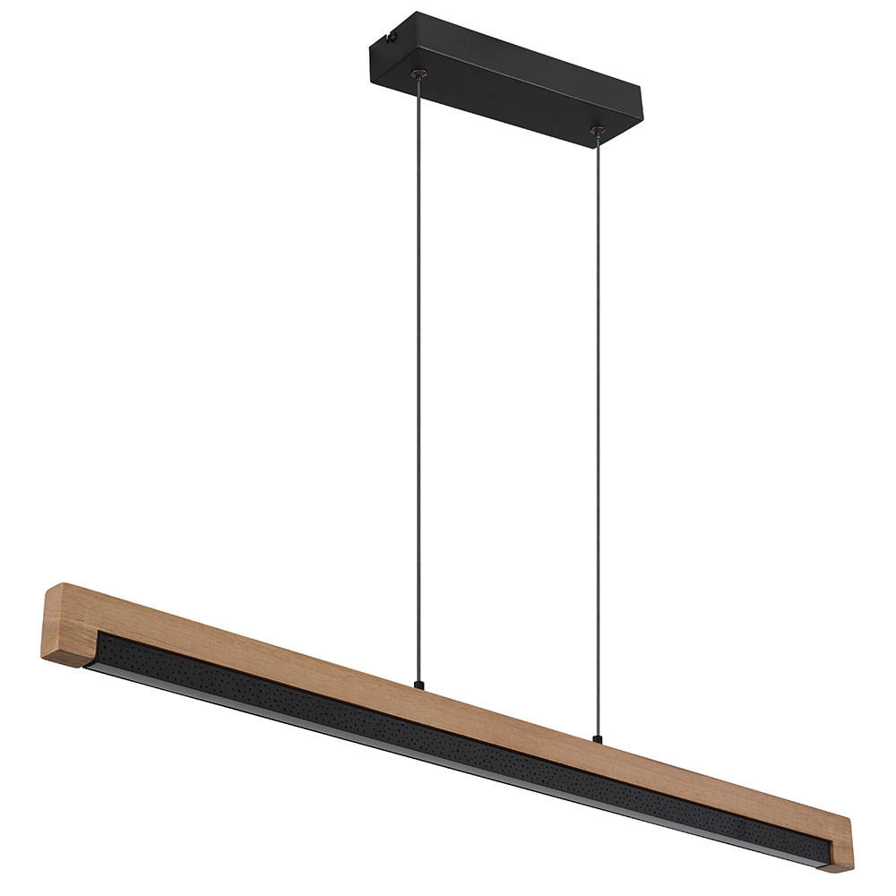LED HÄNGELEUCHTE Metall Holz Braun - Braun, Holz (85/7/120cm) - Globo Lighting