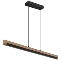LED HÄNGELEUCHTE Metall Holz Braun - Braun, Holz (85/7/120cm) - Globo Lighting