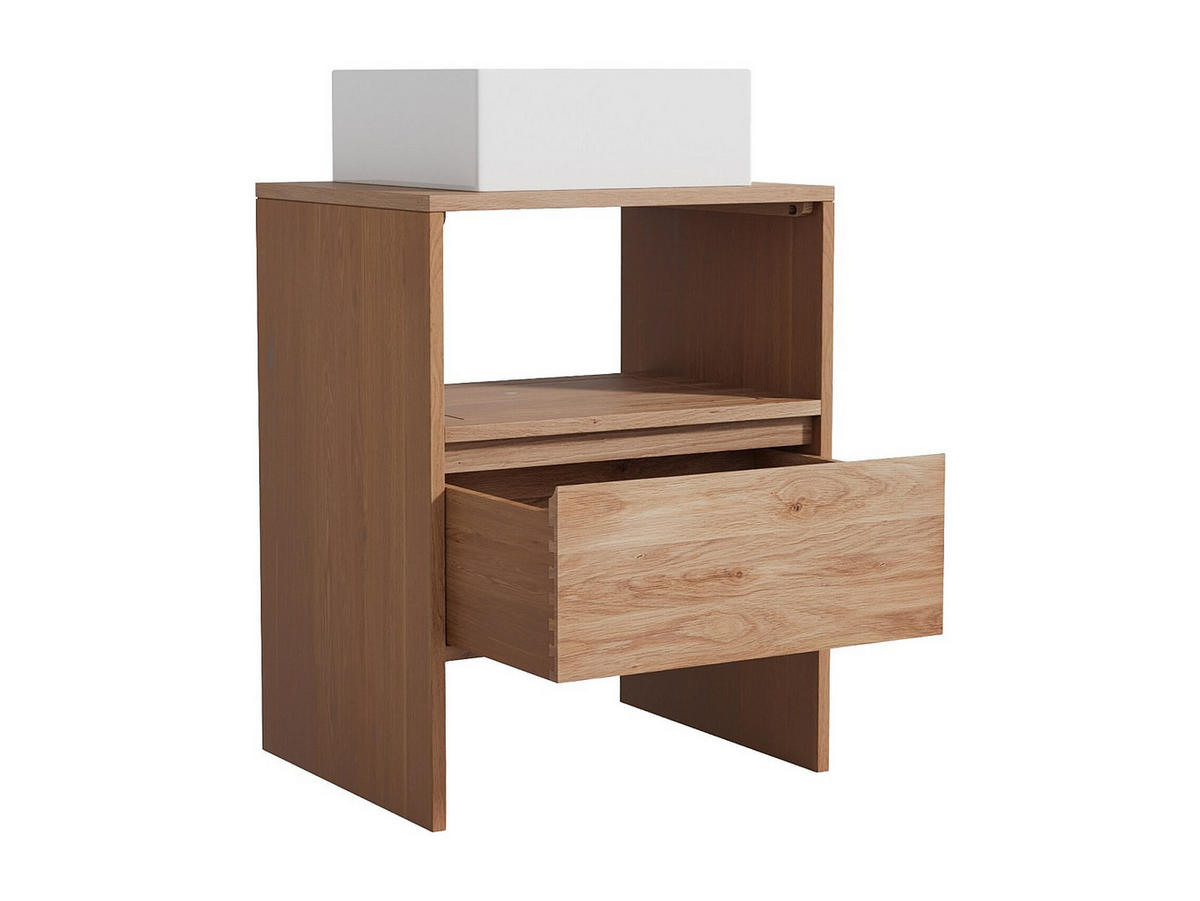 EINZELWASCHTISCH - 60 cmcm x 50 cmcm - Holz, Platte - Naturfarben Hell - CAVIZO - Naturfarben, Holz (60/78/50cm) - Vente-Unique