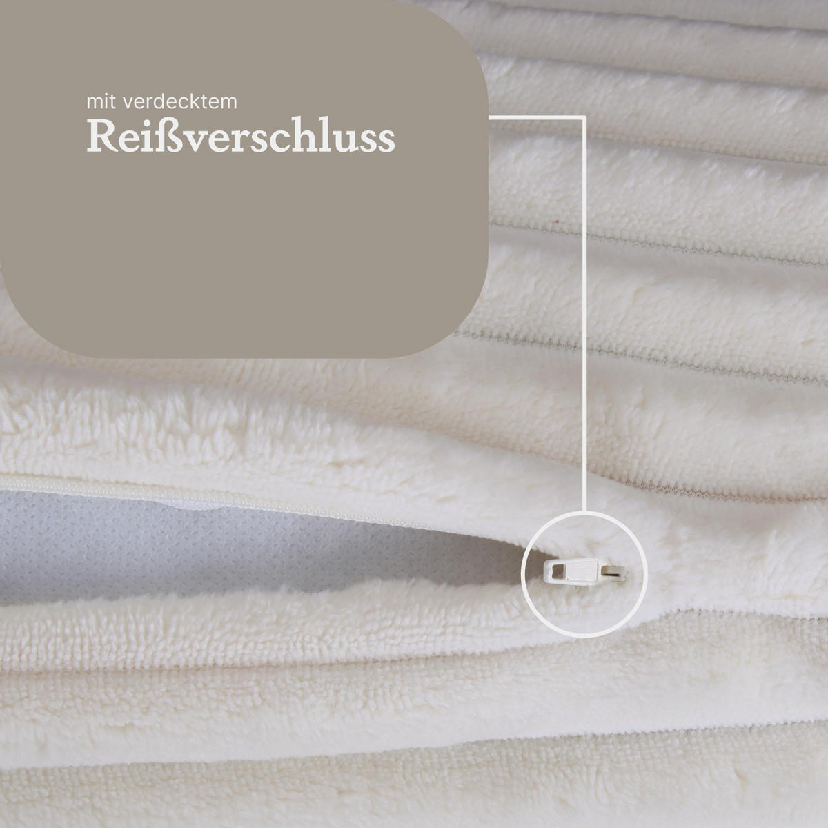 DEKOKISSEN Cord 20x70 cm Creme - Creme, Textil (20/70cm) - Bestlivings