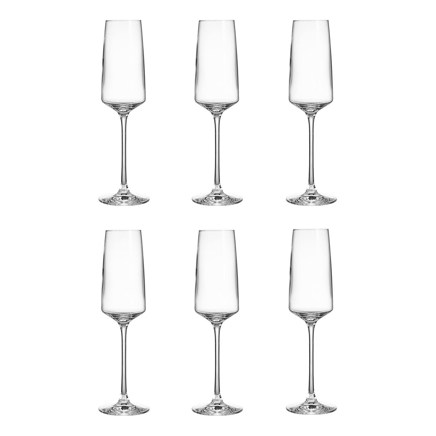 CHAMPAGNERFLÖTE (6er Set) Wine Dine - Transparent, Glas (0.25L) - Butlers