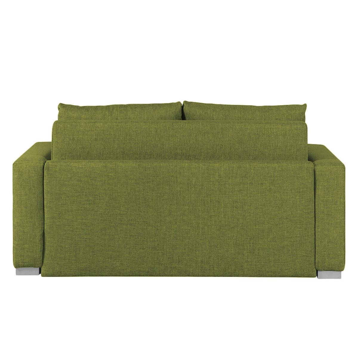 SCHLAFSOFA - Silberfarben/Grün, Textil (153/90/90cm) - home24