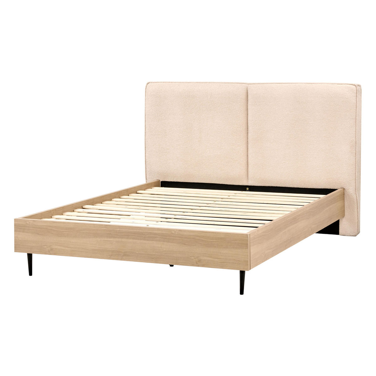 BETT mit Lattenrost 140x200 cm Beige Izernore - Beige, Textil (140/200cm) - Beliani