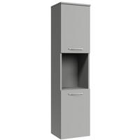 BADEZIMMERSCHRANK Montreal mit 2 Türen Grau Matt - 30 x 30 x 130 cm - Grau, Holz (30/131/30cm) - Badplaats