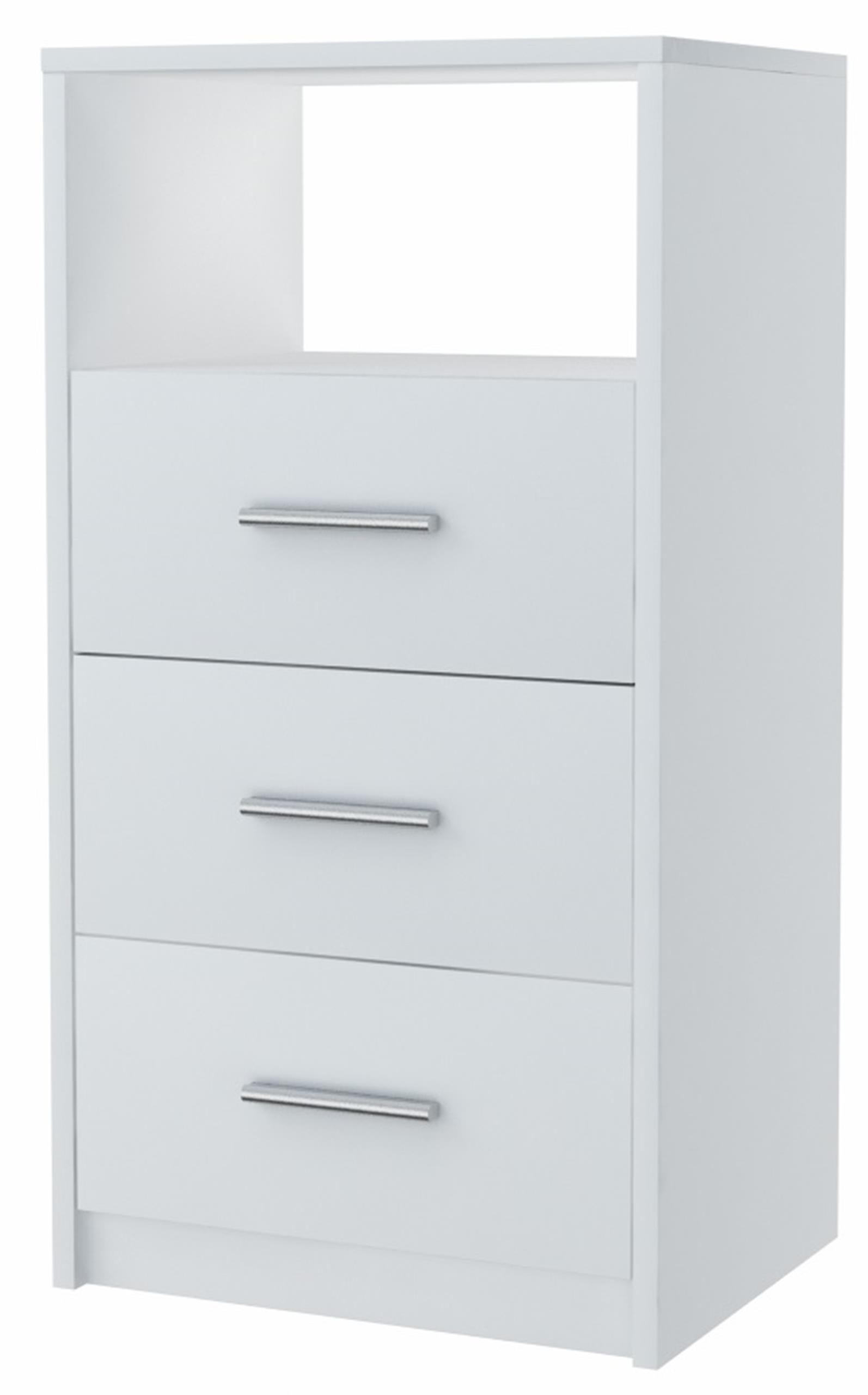KOMMODE 3SO Weiß 40/35/75 cm - Weiß, Holzwerkstoff (40/75/35cm) - Matkam Möbel