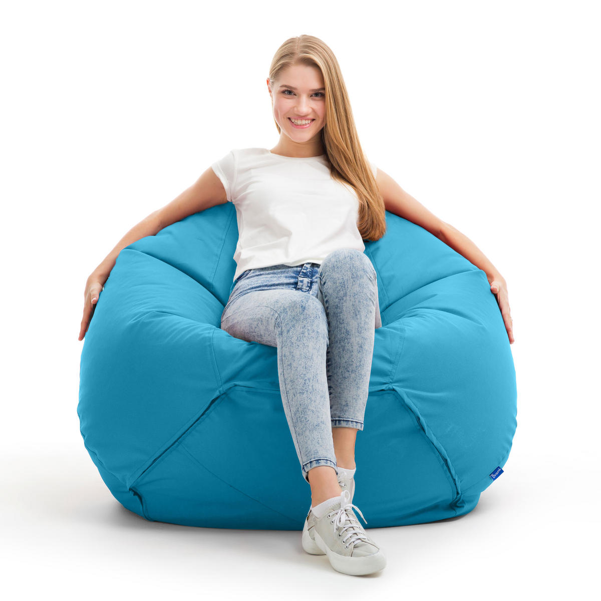 SITZSACK Classico L lichtblau - Hellblau, Kunststoff (90/90/90cm) - Bruni