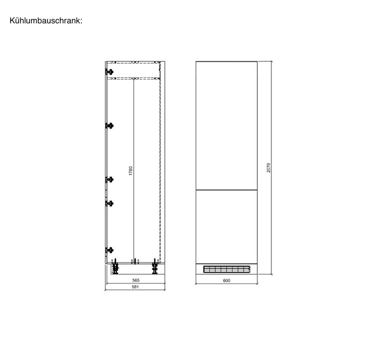 KÜCHENLEERBLOCK Livorno weiß / perlweiß matt 15-teilig - Weiß, Holzwerkstoff/Kunststoff (360/243/60cm) - Feldmann-Wohnen