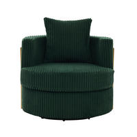 SESSEL DE-33906 360° drehbar mit Stauraum Dunkelgrün - Grün, Metall (76/78/79cm) - ComfortXL