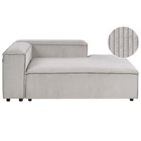 CHAISELONGUE-LINKSSEITIGE Cord Taupe Ardal - Taupe, Textil (119/68/180cm) - Beliani