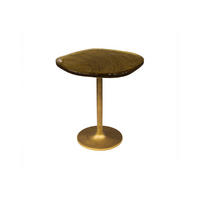 BEISTELLTISCH DARI Gold Glas - Goldfarben, Glas/Metall (53/42/50cm) - KAWOLA