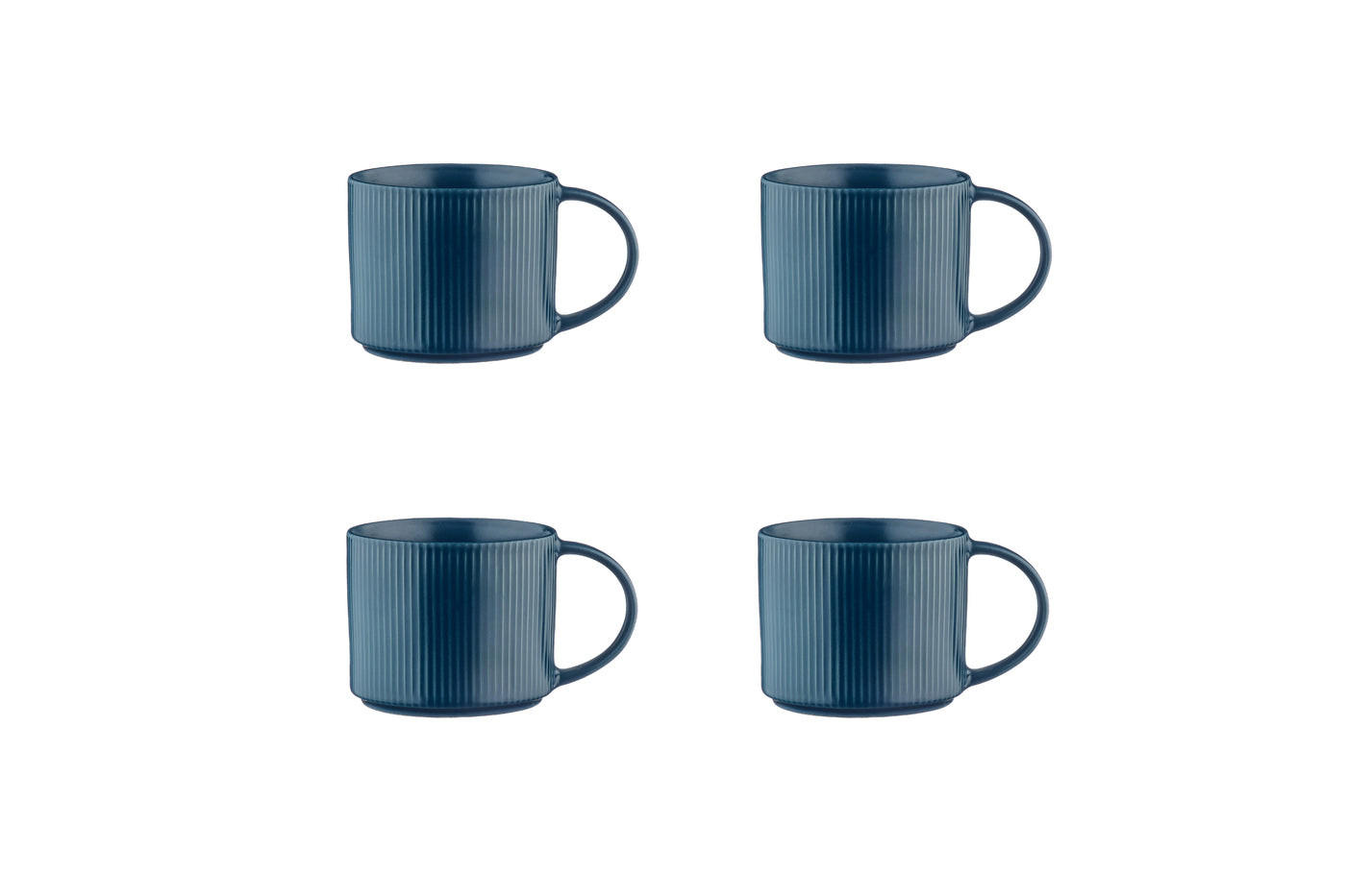 BECHER Scandi 500ml - 4er-Set - Marineblau - Blau, Keramik (0.5L) - Björn
