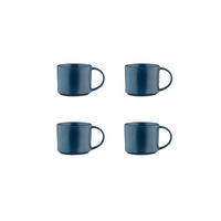 BECHER Scandi 500ml - 4er-Set - Marineblau - Blau, Keramik (0.5L) - Björn