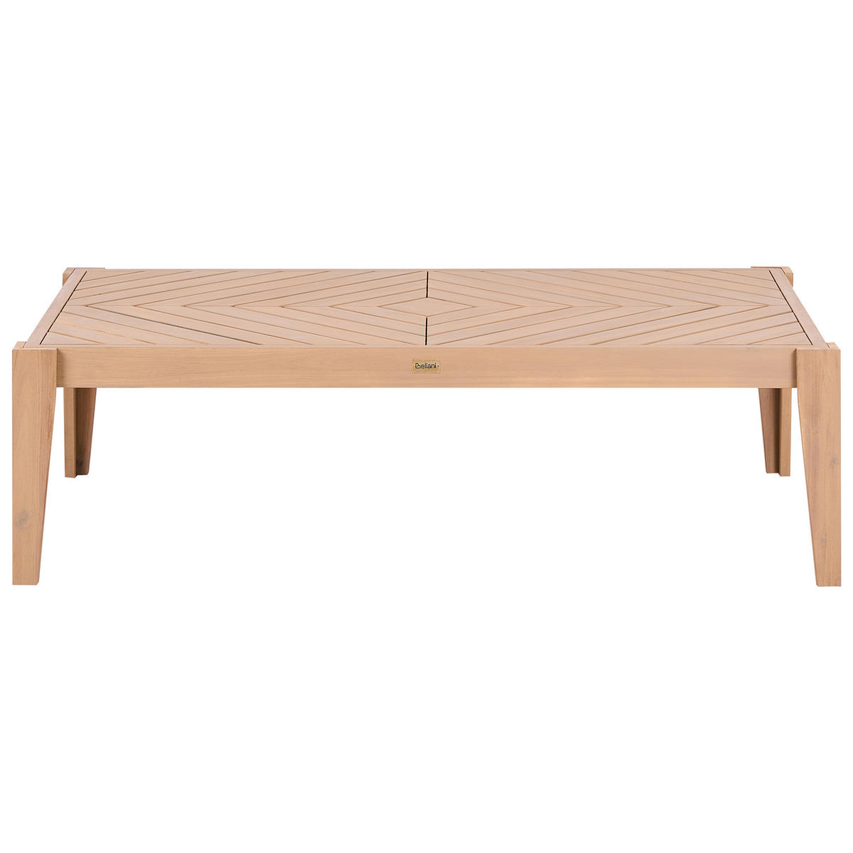 OUTDOOR-COUCHTISCH 123/68 cm Akazienholz Hellbraun Rivello - Hellbraun/Braun, Holz (123/68/35cm) - Beliani
