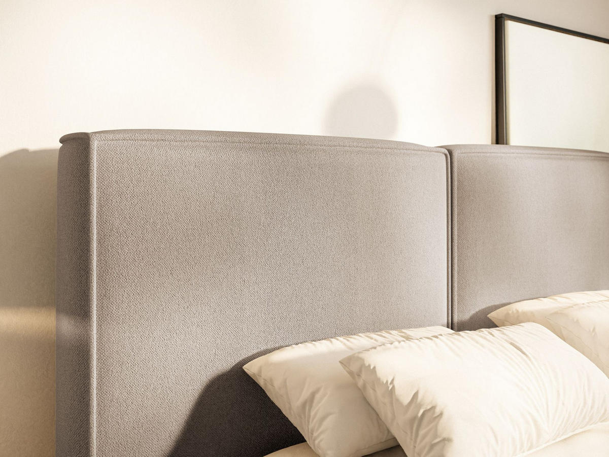 POLSTERBETT Tilves Beige 160x200 cm - Beige/Schwarz, Kunststoff/Textil (160/200cm) - Selsey