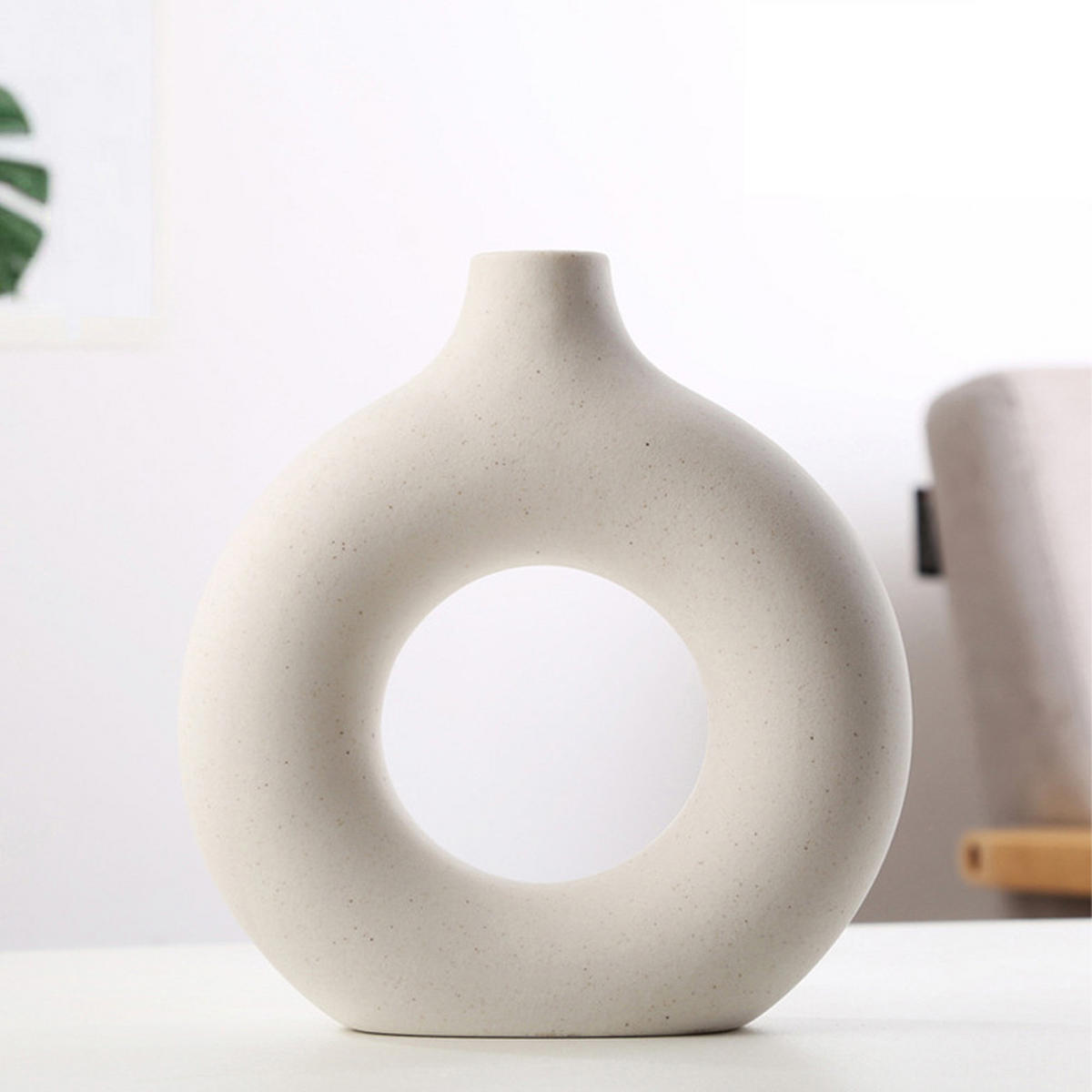 VASE 18 x 19,3 cm Keramik - Ecru, Glas (19.3cm) - LIBRATON