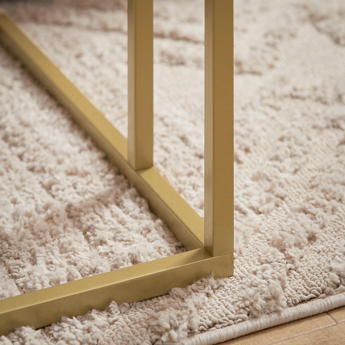 BEISTELLTISCH Golden - Goldfarben, Holzwerkstoff (30/48/61cm) - SoBuy