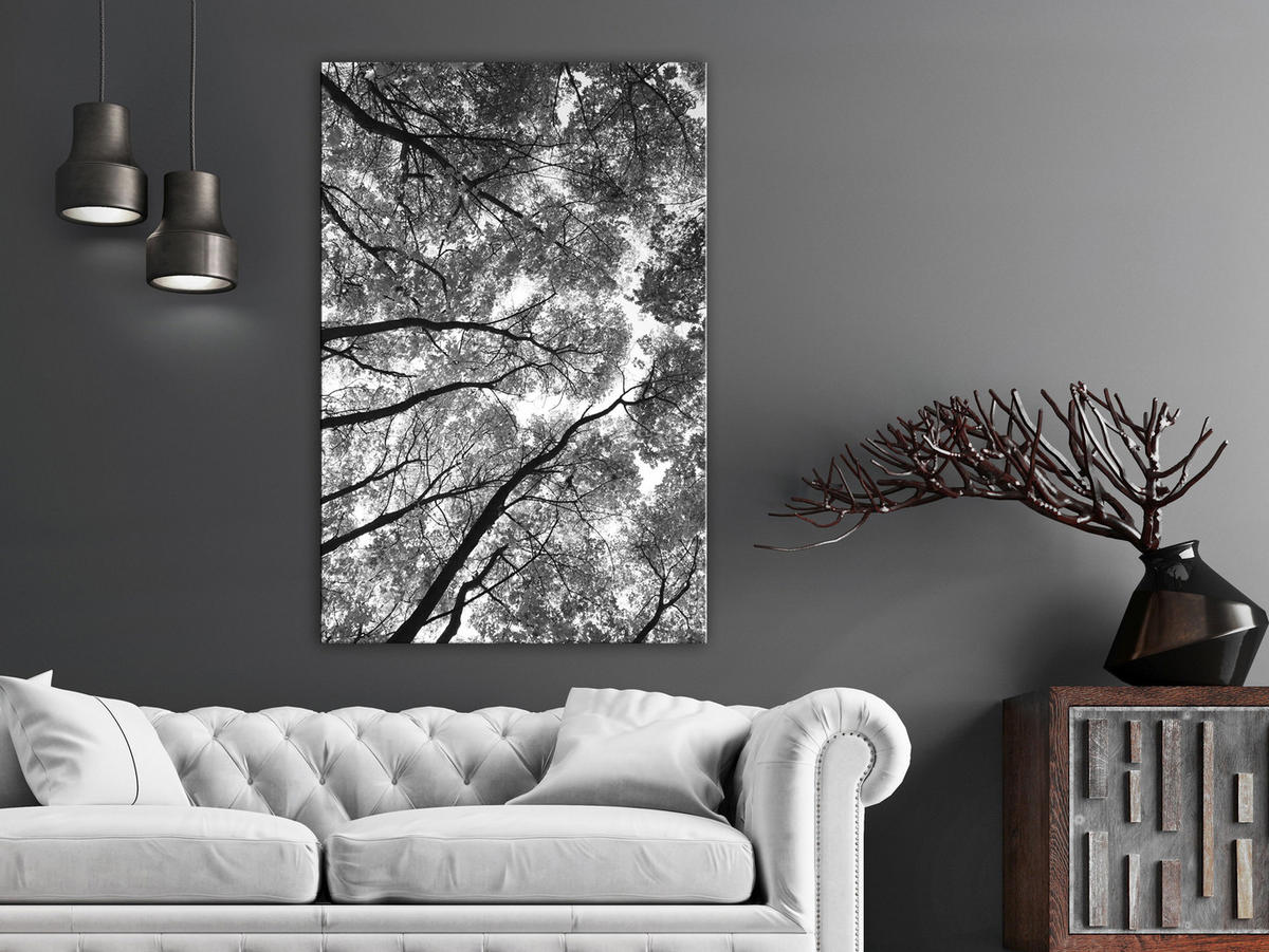 KUNSTDRUCK Schwarz-Weiß 40/60 cm - Schwarz, Textil (40/60cm) - KUNSTLOFT