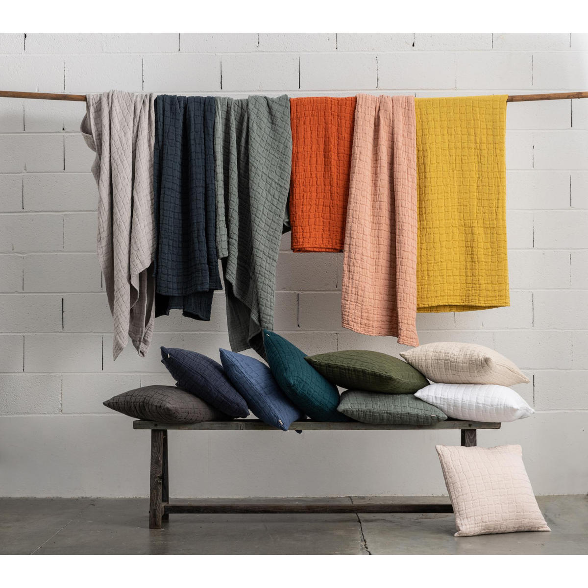 KISSEN Swami marine 45 x 45 cm - Pflaume, Textil (45/45cm) - Vivaraise