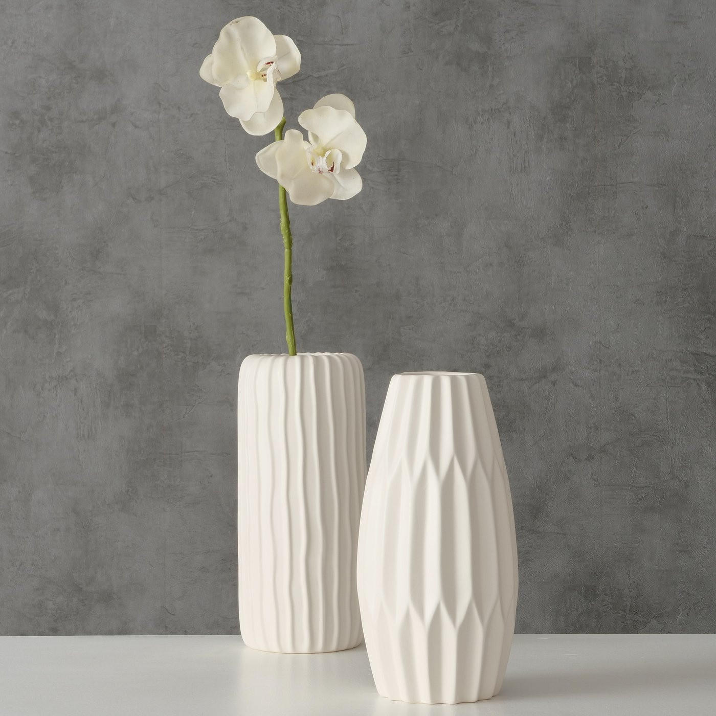 VASE Aquarel 26 cm - Creme, Keramik (26cm) - Boltze Home
