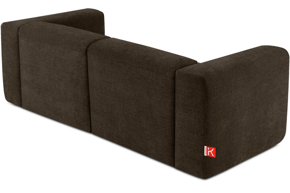 2,5-SITZER-MODULSOFA BUFFO mit extrem weicher und bequemer Sitzfläche, Gewebestoff, braun - Braun, Textil (250/73/96cm) - KONSIMO®