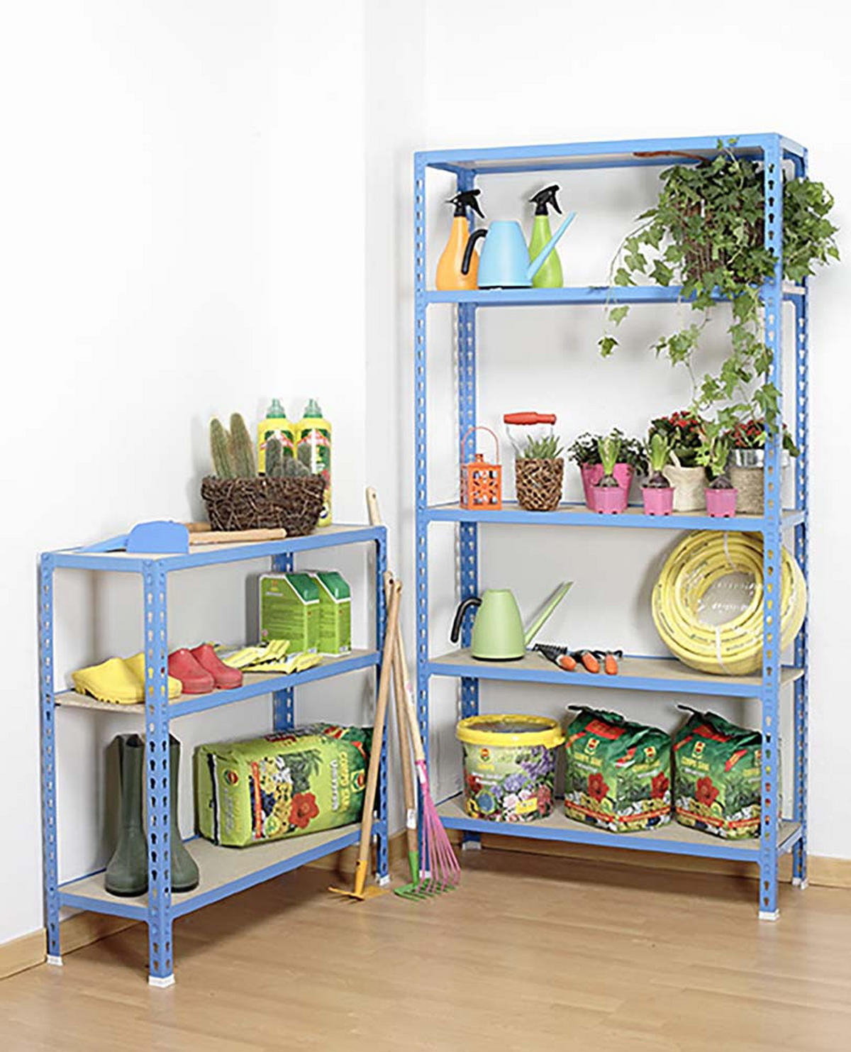 SCHWERLASTREGAL Muli HxBxT 180 x 90 x 50 cm 5 Fachböden Fachlast 150 kg Blau - Blau, Metall (90/180/50cm) - PROREGAL