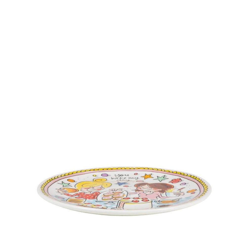 KUCHENTELLER Rosa Rand in Bunt - 18cm - Multicolor, Keramik (18/18/2cm) - Blond Amsterdam