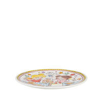 KUCHENTELLER Rosa Rand in Bunt - 18cm - Multicolor, Keramik (18/18/2cm) - Blond Amsterdam