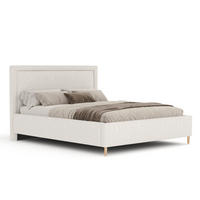 POLSTERBETT Ordina Creme 180/200 cm im Webstoff - Creme/Naturfarben, Holz/Holzwerkstoff (180/200cm) - Maison de Reve