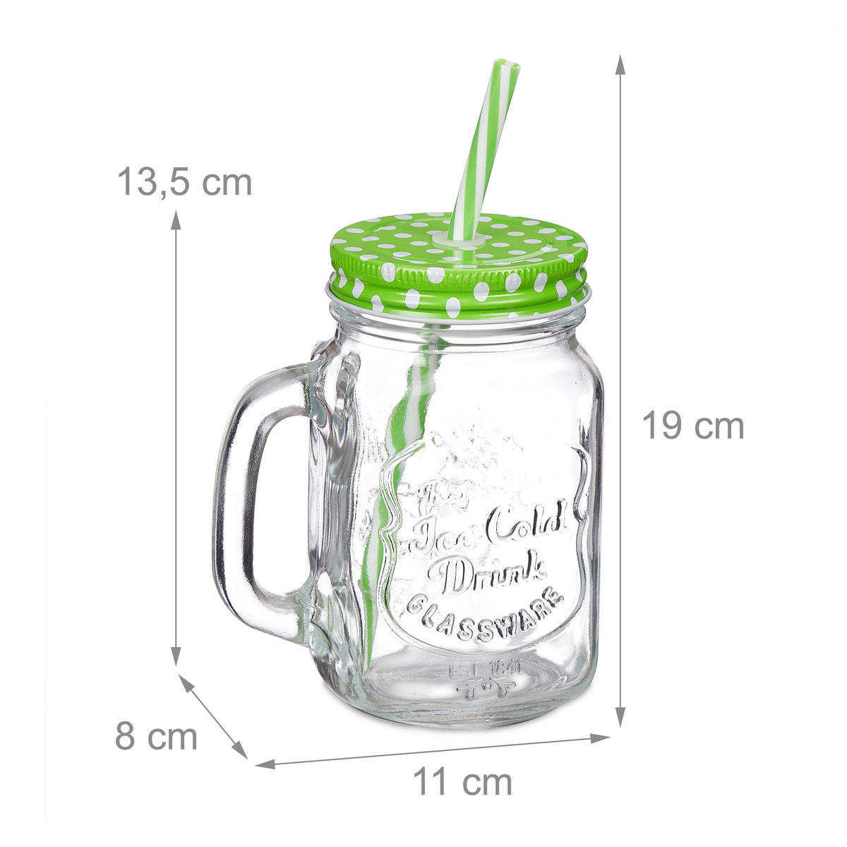 8XTRINKGLAS - Blau/Lila, Glas/Metall (0.4L) - Relaxdays