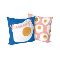 KISSENBEZUG dekorativ yummy 50x50 cm (2er pack) mehrfarbig - Multicolor, Textil (50/50cm) - Happy Friday