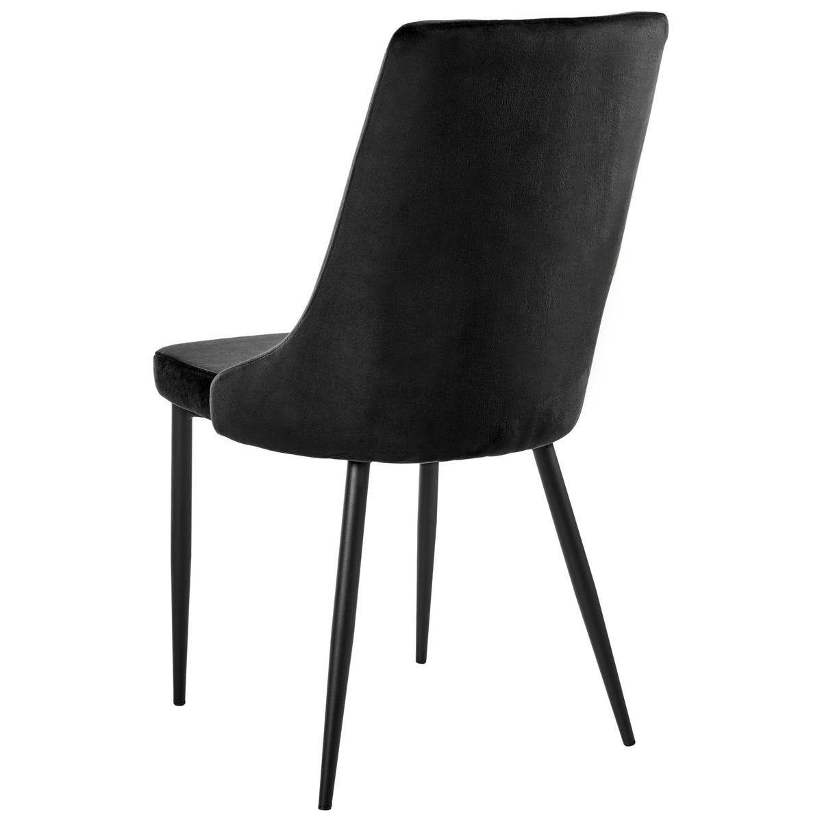 ESSZIMMERSTUHL 2er-Set Schwarz Avenir - Schwarz, Textil (49/95/60cm) - Beliani