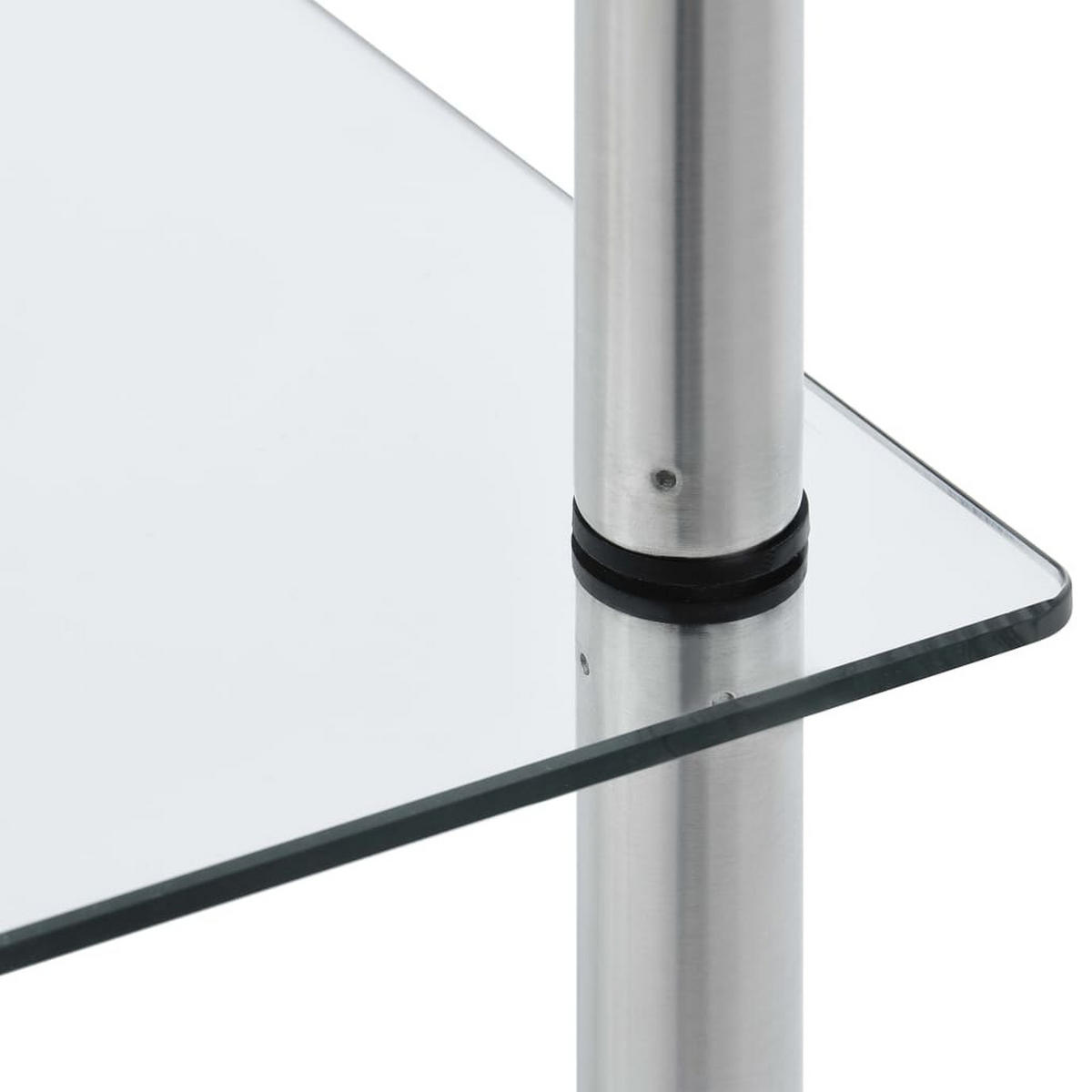 REGAL Mit 6 Ablagen Transparent 40/40/160 Cm Hartglas - Transparent, Glas (40/160/40cm) - vidaXL